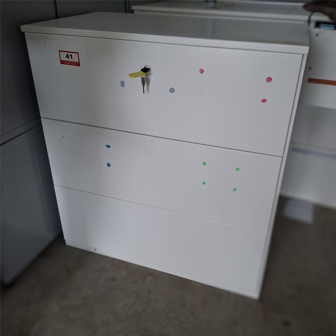 Steel 3 Double Width Drawer Filing Cabinet   -( Collect From Victor Harbor )