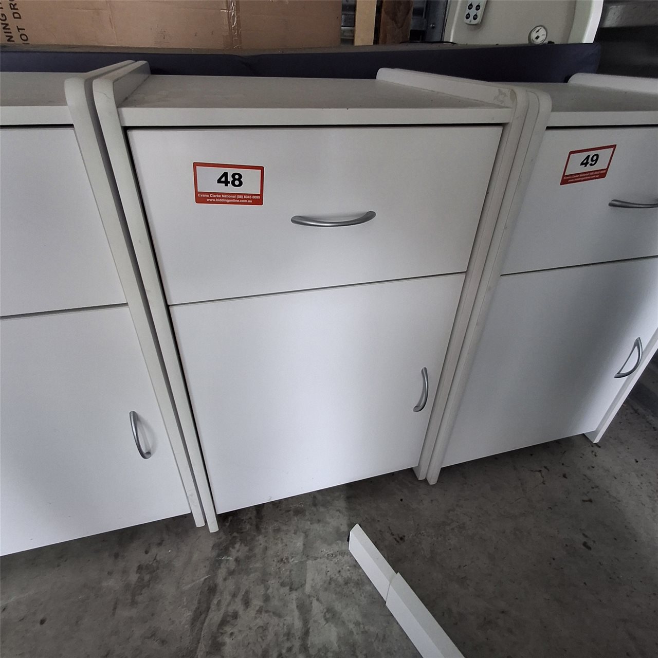 White Melamine File / Storage Pedestal -  -( Collect From Victor Harbor )