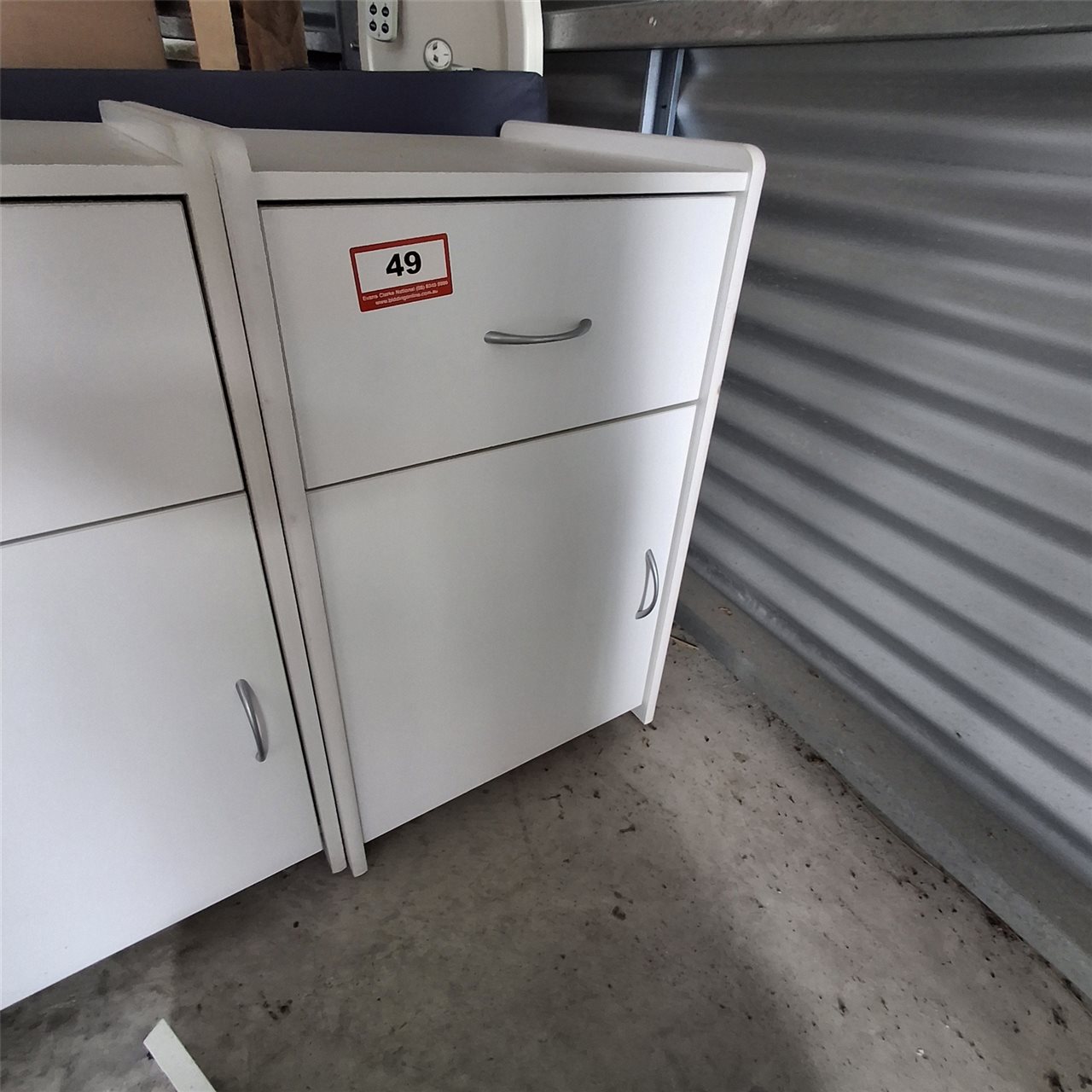 White Melamine File / Storage Pedestal -  -( Collect From Victor Harbor )