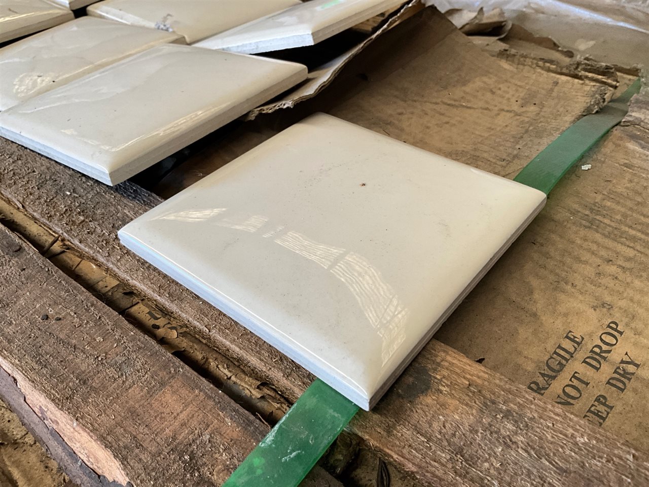 Cream Bevel Ceramic Wall Tile 120 x 120, 9mm, 0.89 M² Per Box, 70 Boxes Total 62.3 m² Approx. IRP $2181