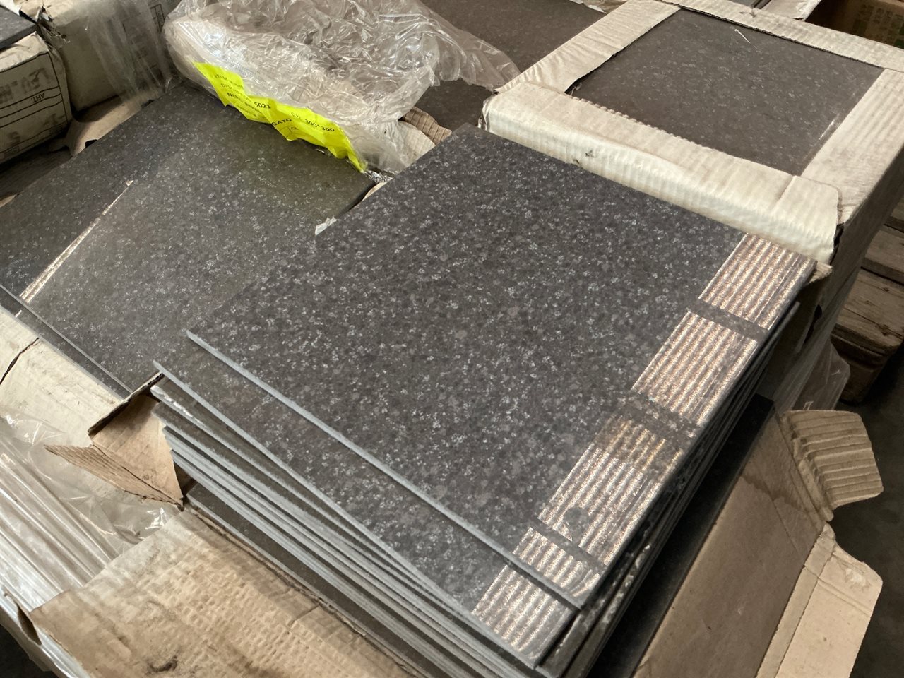 Nero Impala Levigato, Porcelain 300 x 300, 6mm, 16 Per Box, 1.35M² 44 Boxes, 59.4 SQM Approx. IRP $2673