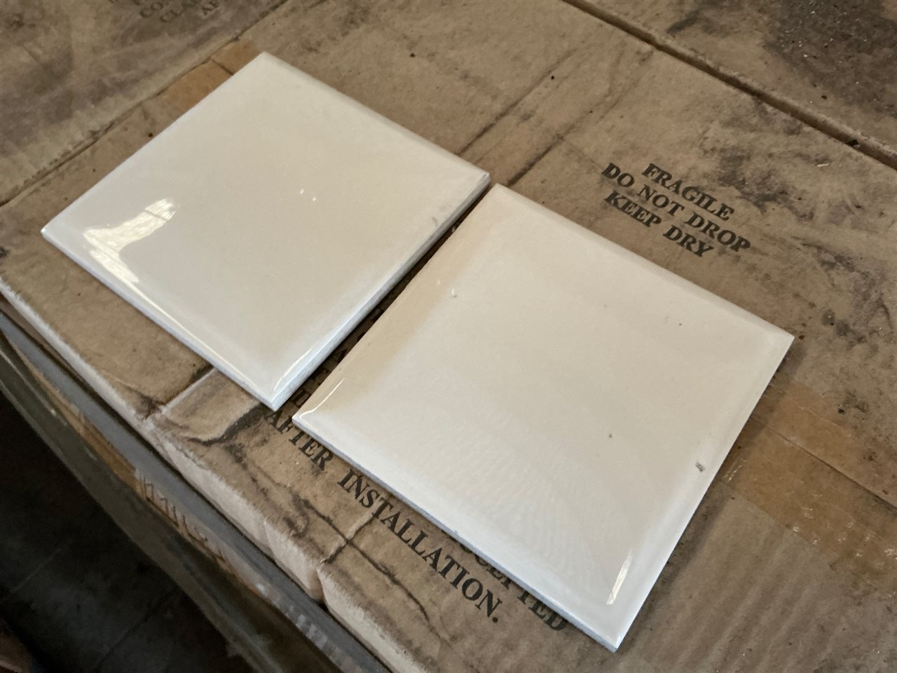 Alabaster Gloss Wall Tile, 120 x 120, 62 Pcs Per Box, 40 Boxes Approx, 29.76 m² Approx. IRP $2,083