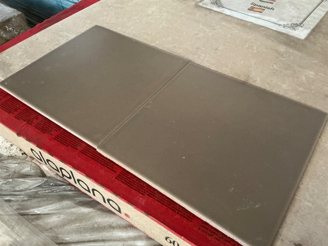 Floor Tile, Light Brown 200 x 200, 37 Pcs Per Box, 1.48sqm Box, 60 Boxes Approx, 88.8 M² Approx. IRP $3,552