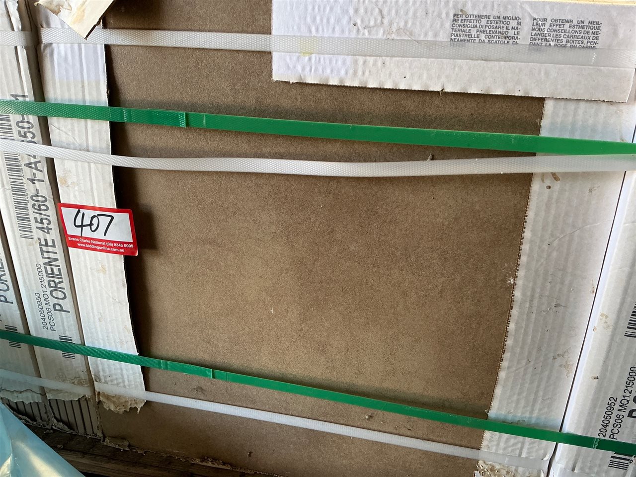 Poritente, Omega Italiana Ceramic Tile, 450 x 450, 6 Pcs Per, Box 26 Boxes, 31.59 SQM Approx. IRP $1421