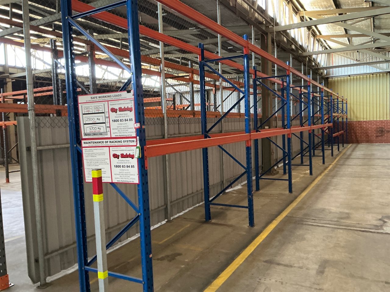 Pallet Racking, Metech - 8 Bays - Overall Length 21. M Approx  3 Metre H