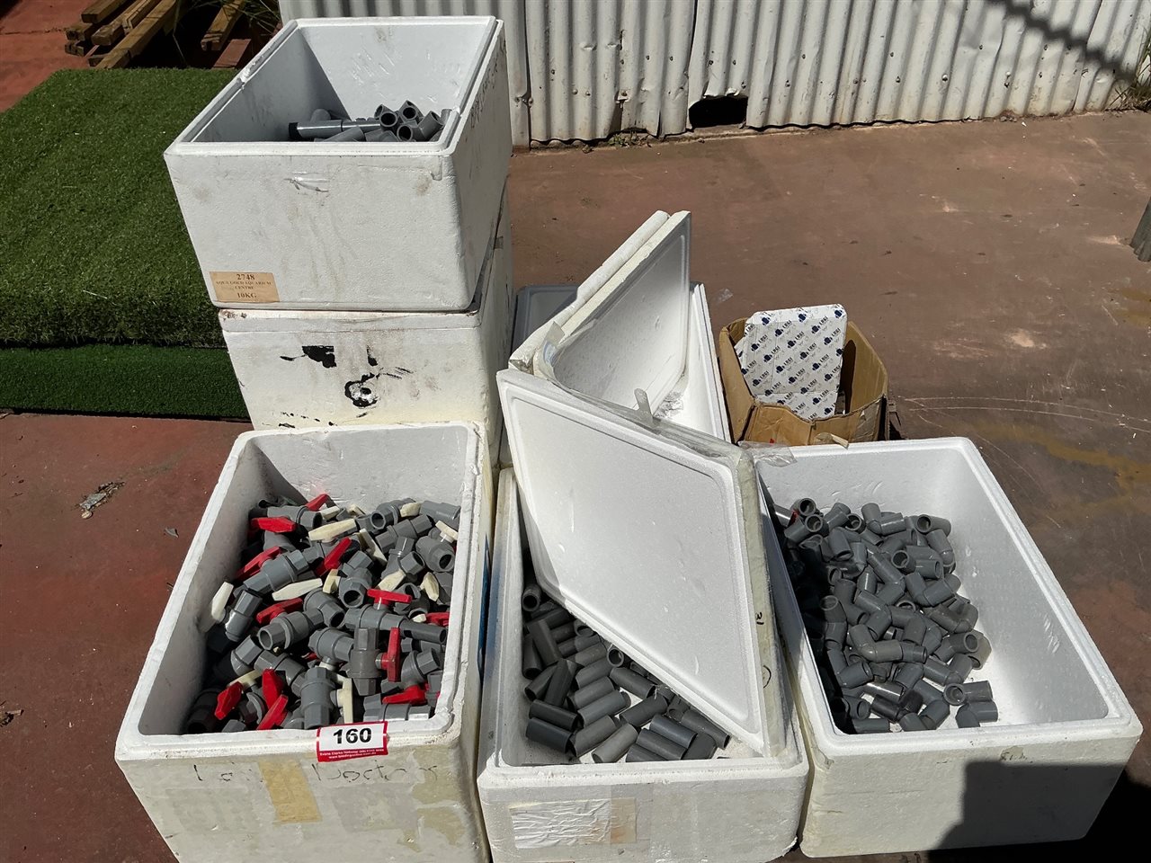 Approx 6 Boxes of PVC Pressure Fittings incl Ball Valves