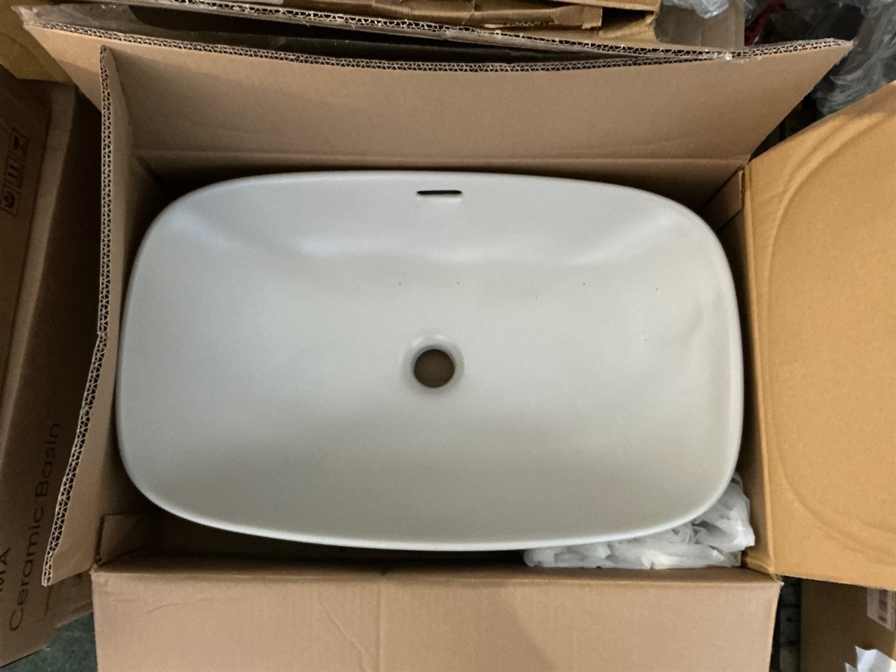 Seima OBELLO 600 Basin Inset, rnd rect, OF, Salt Stone, Sold Per Each, RRP $450