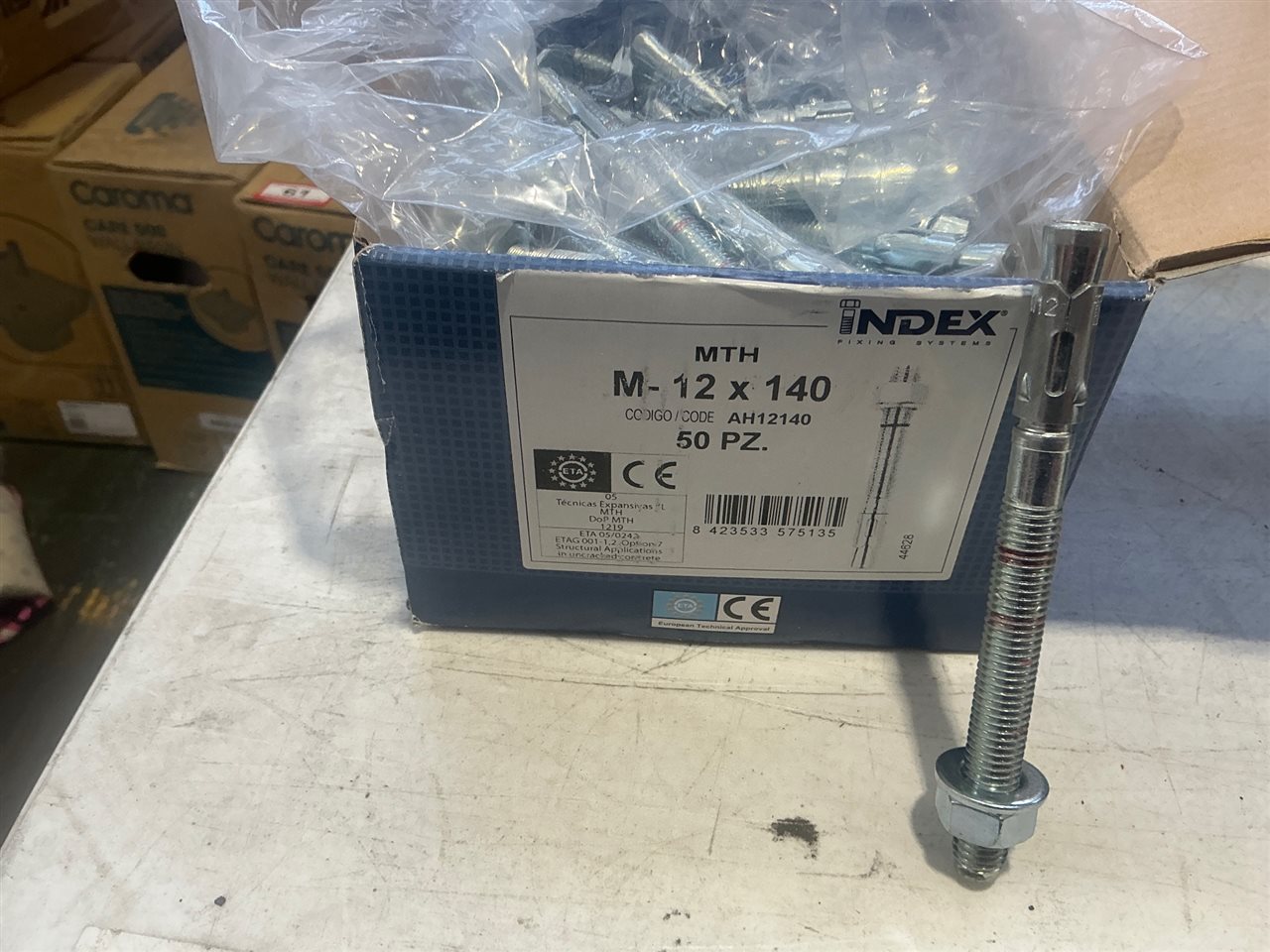 Anchor Lock Bolts- M12 x 140 mm - Packet of 50 Bolts -Sold Per Packet