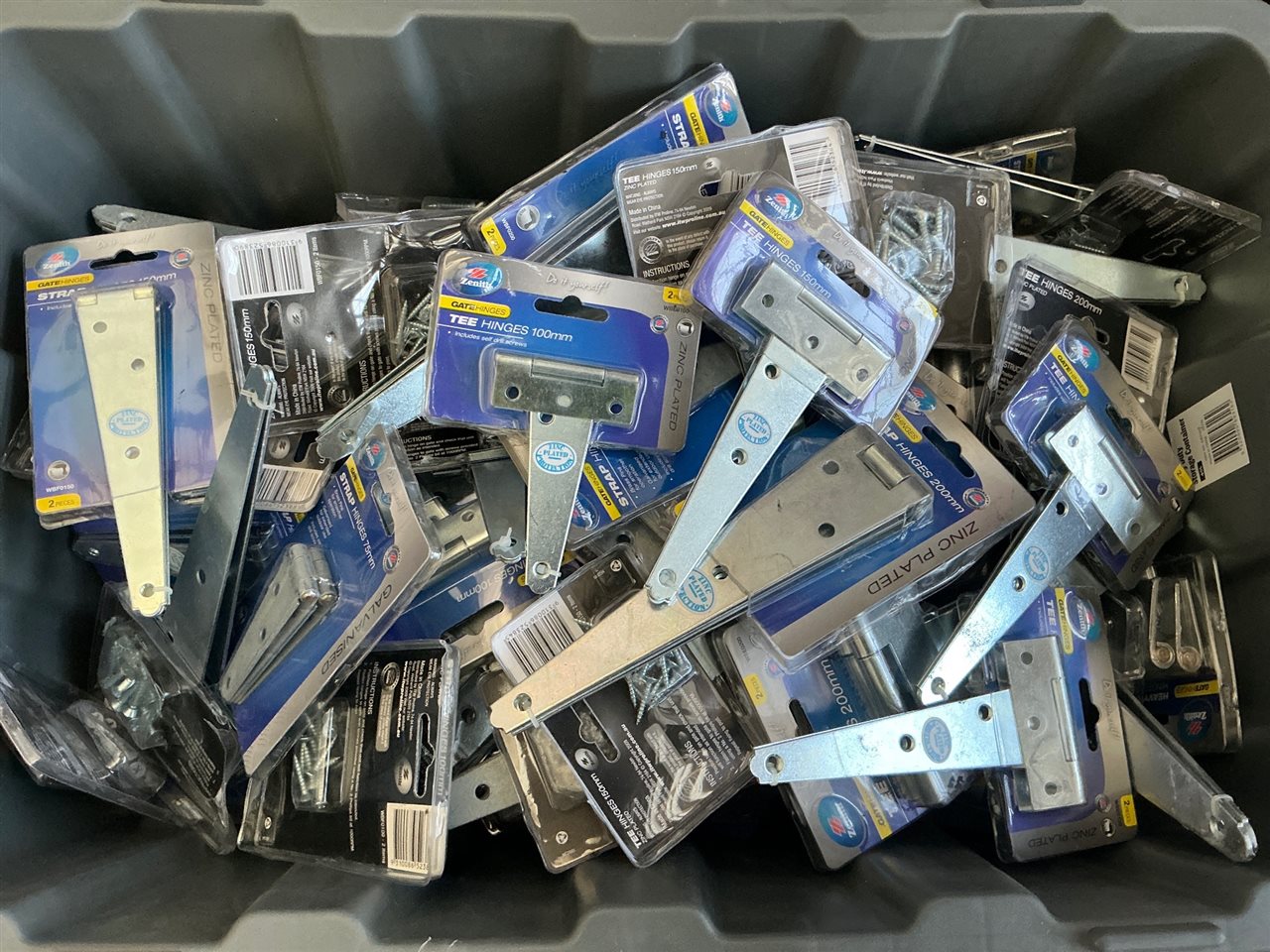 T Hinges and Strap  - Variuos Sizes Approx  Quantity of 62