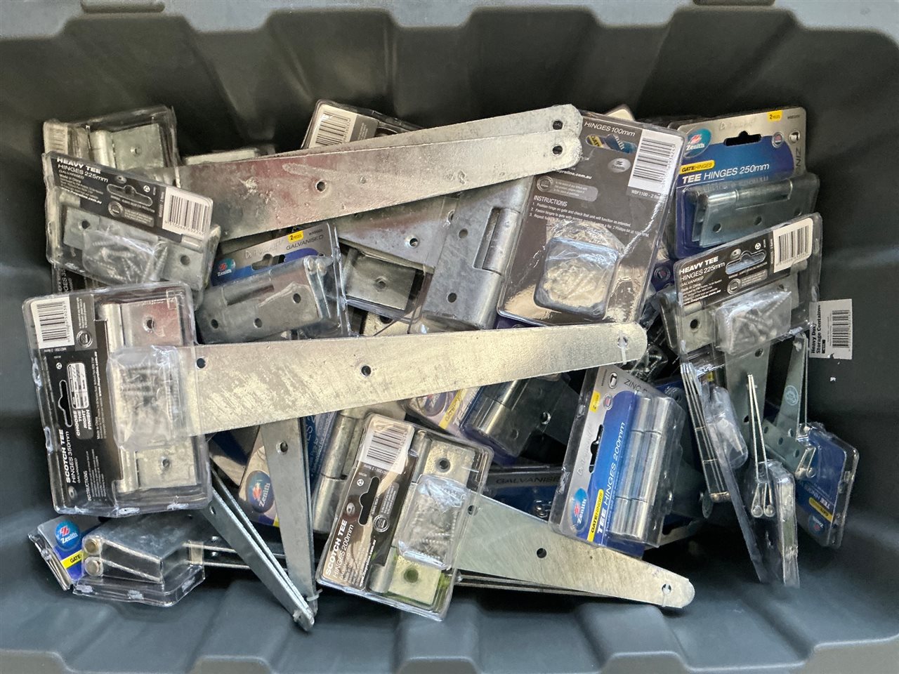 Gate Galvanised & Zinc Tee , Strap & T Hinges 100 ,  - Total 37