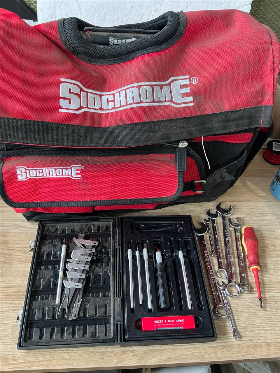 Sidchrome Carry Tool Bag with Craft Knife Set , Loose Spanners