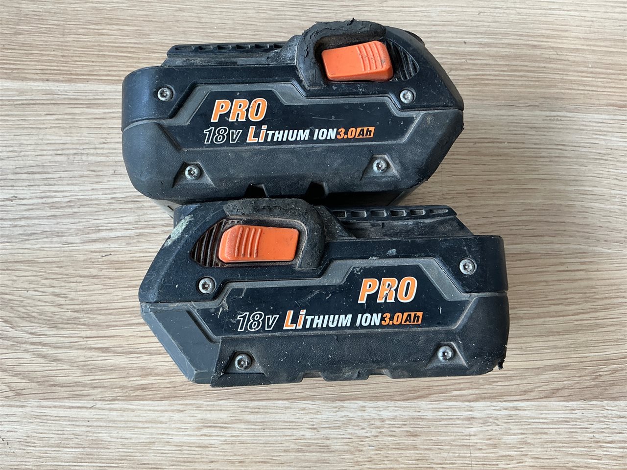 AEG 18 V Battery - Quantity of 2 - Appear Flat - Sold As Is