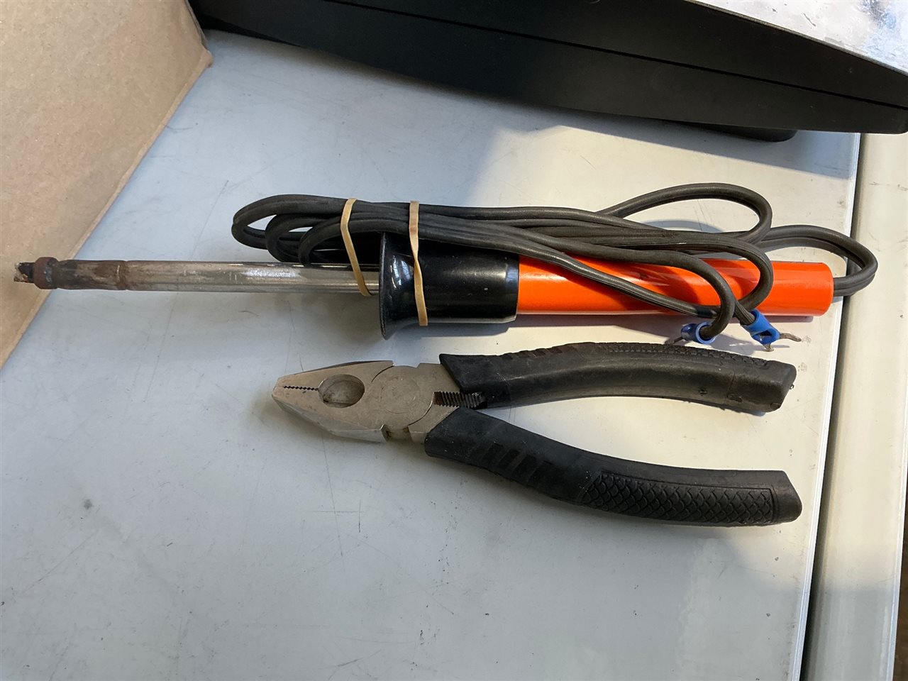 Pliers and Soldering Iron