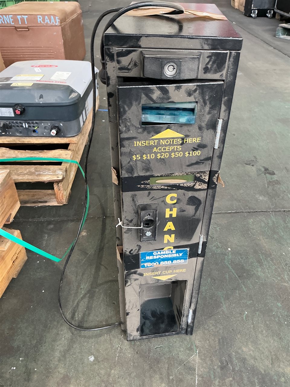 Coin Change Machine-ANZ Tec C M 100 - Sold Parts /Scrap - No Lock