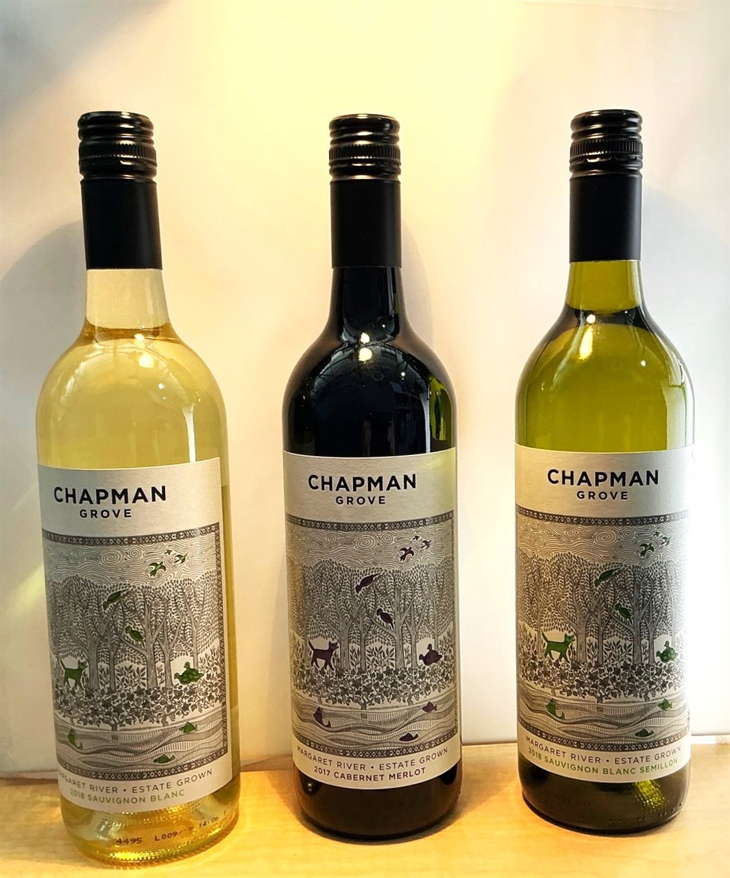 Chapman Grove, Margaret River - Mixed Case of 12 Bottles 750ml ( Consisting of - 6 x Cabernet Merlot 2017, 3 x Sauvignon Blanc 2018 and 3 x Blanc Semillon 2018) Thumbnail