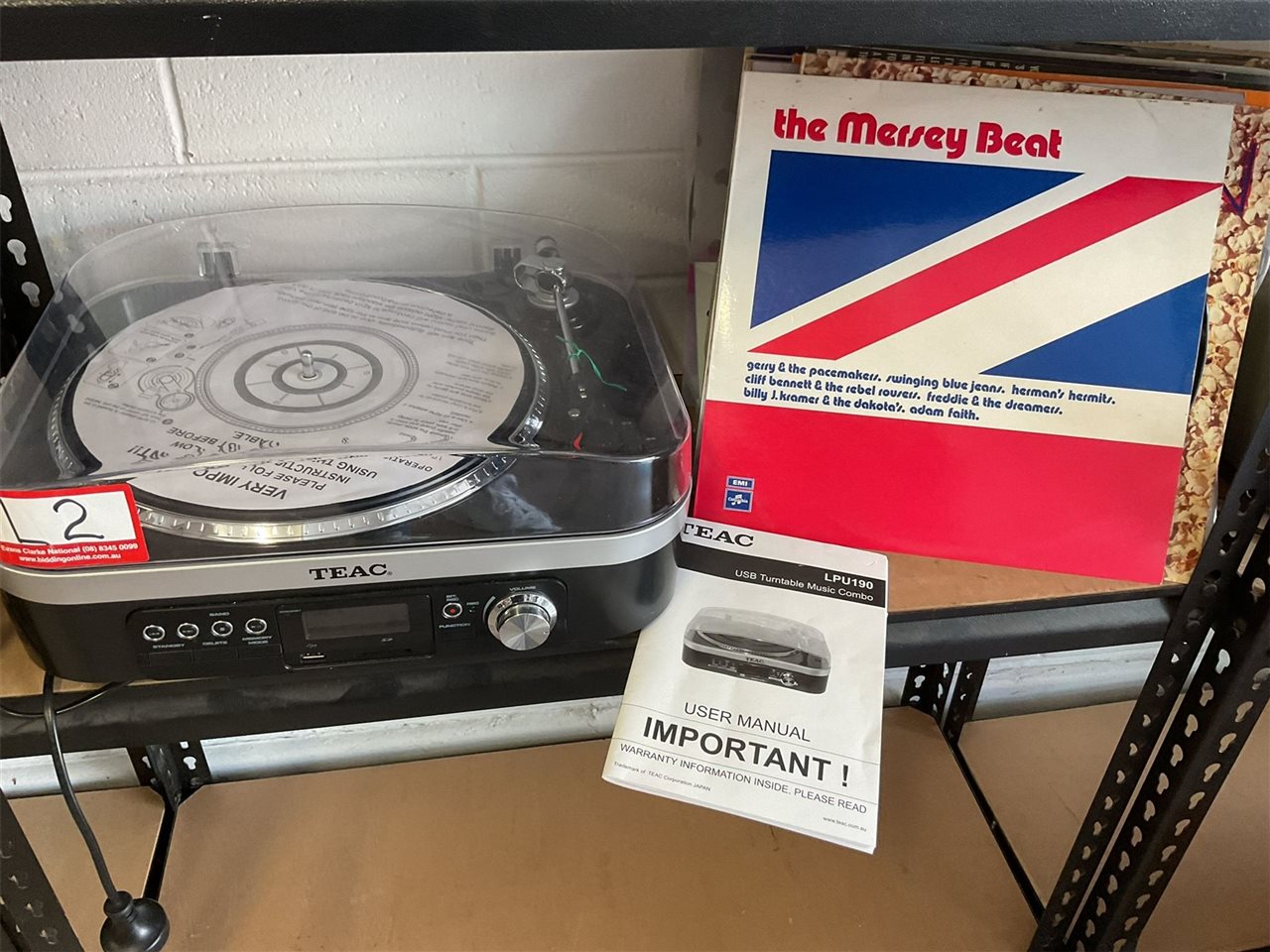 TEAC USB Turntable Music Combo With Selection Of LPs, Untested, "Sold As Is"
