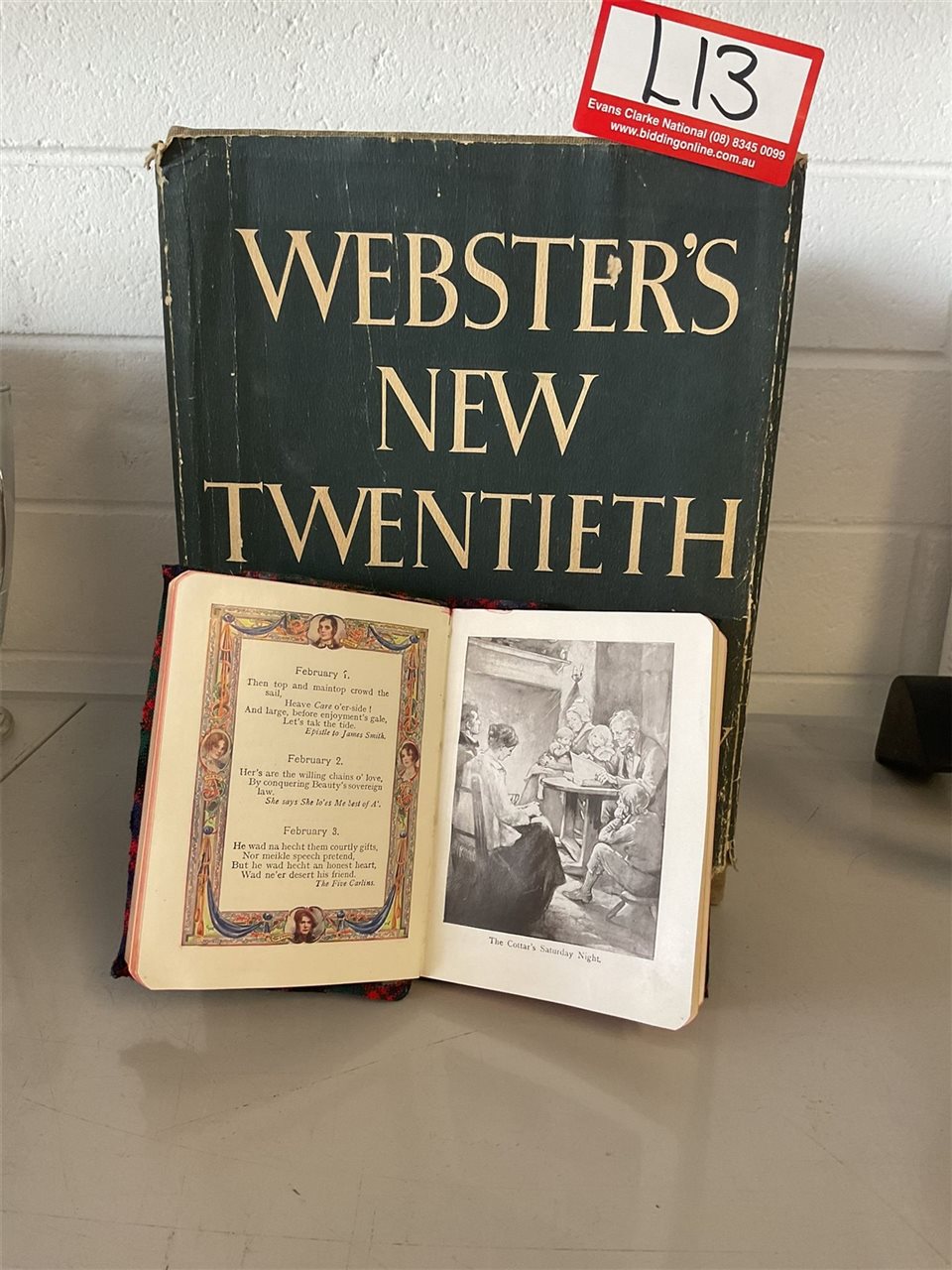 Webster 20th Century Doorstop Dictionary And Pictorial Birthday Book 1928