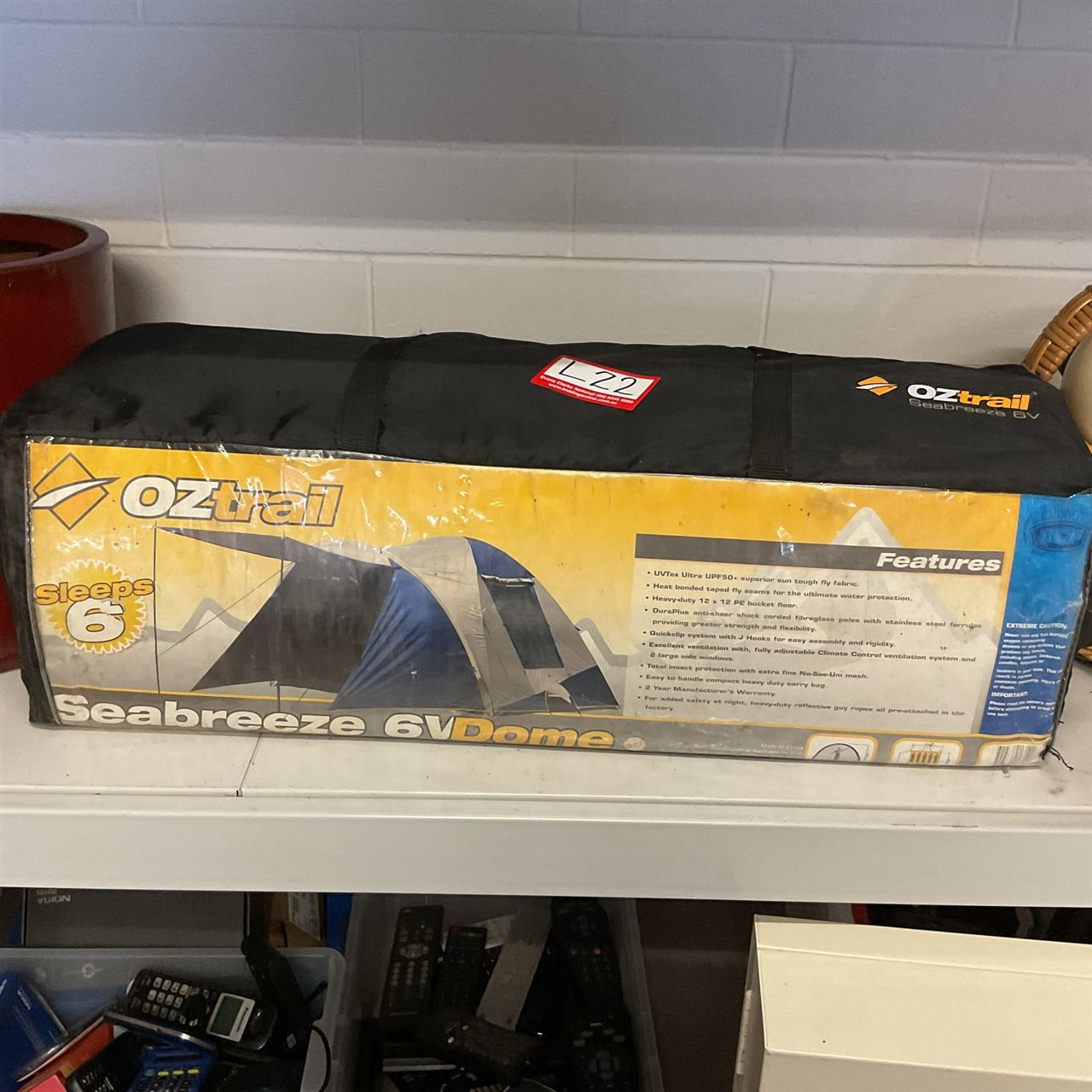 OzTrail Seabreeze 6V Tent In A Bag, Sleeps 6, Easily Assembled, Untested, "Sold As Is"