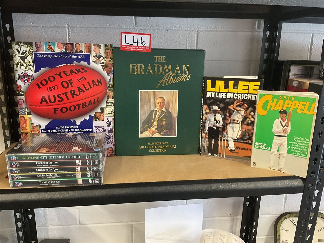 The Bradman Albums, 100 Years Of Footy, Lillee Autobiography And Greg Chappell Plus Cricket DVDs
