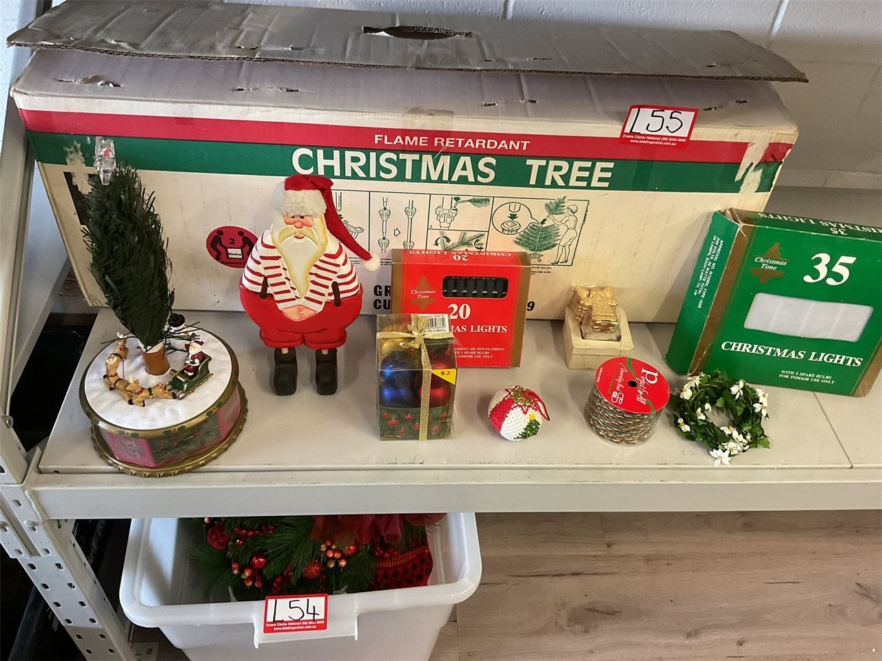 Pine Christmas Tree And Lights, Musical Advent Tree, Santa, Tree Lights Etc