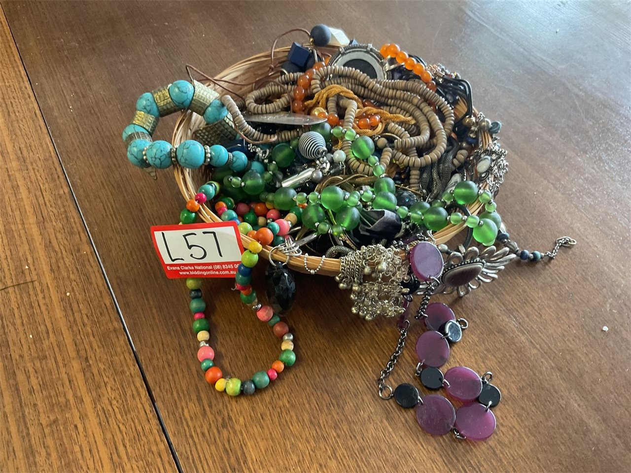 Costume Jewellery Necklaces, Wood, Glass And Metal