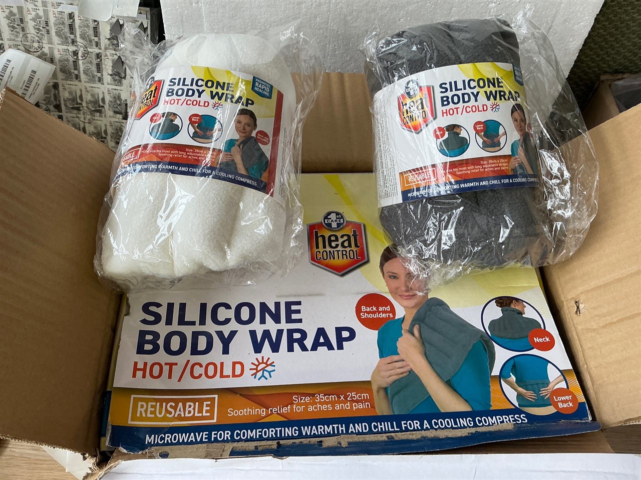 Heat Control Silicon Body Wraps - Hot/Cold -Quantity of 6