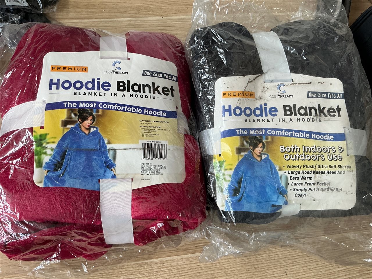 Hoodie Blankets - Quantity of 2