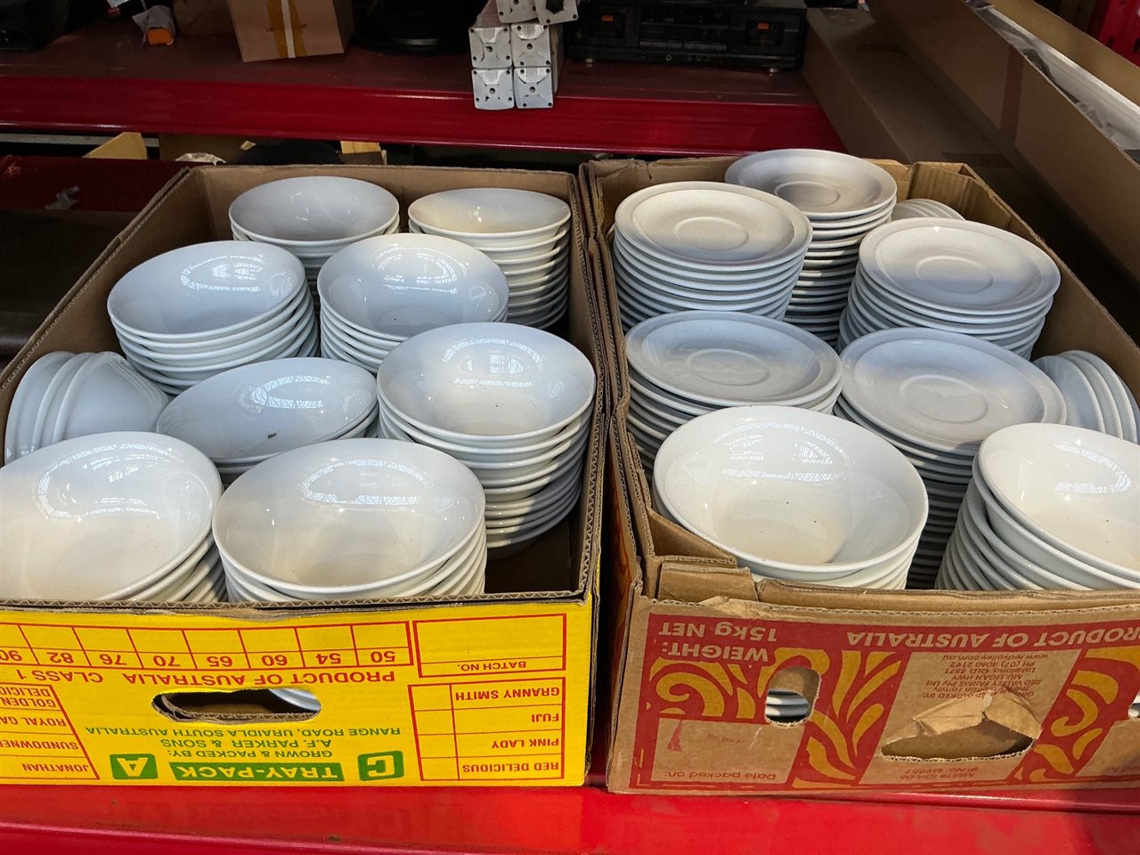 Quantity of 2-Cartons of Cafe Table Ware Crockery  - Bowls and Saucers