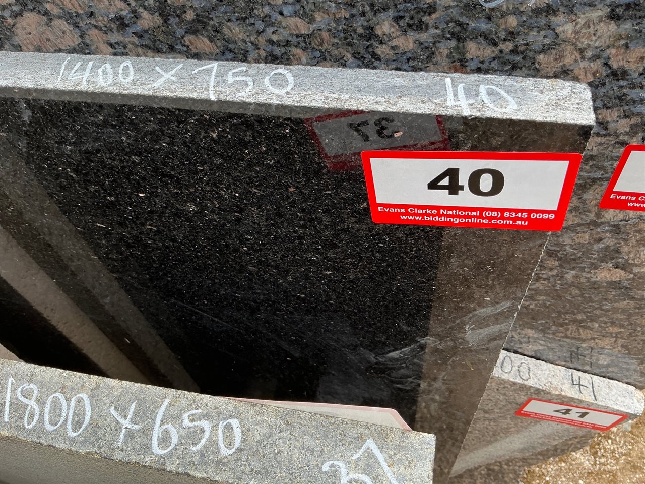 Granite Slab, Black, 1400 x 750 x 20mm approx.