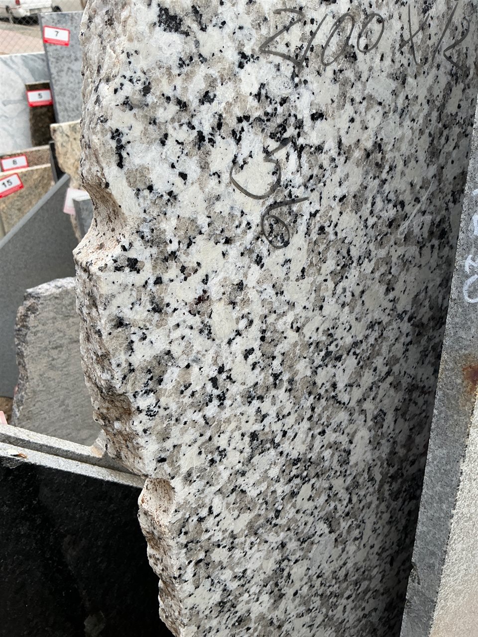 Granite Slab, White/Black, 2100 x 1050 x 30mm approx.