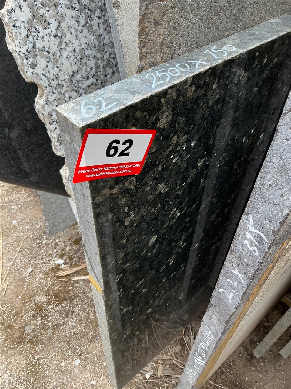 Granite Slab, Green, 2500 x 750 x 30mm approx.