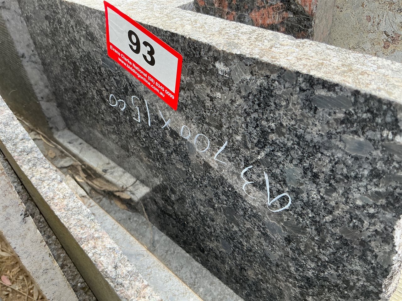Granite Slab, Grey, 700 x 1500 x 30mm approx.