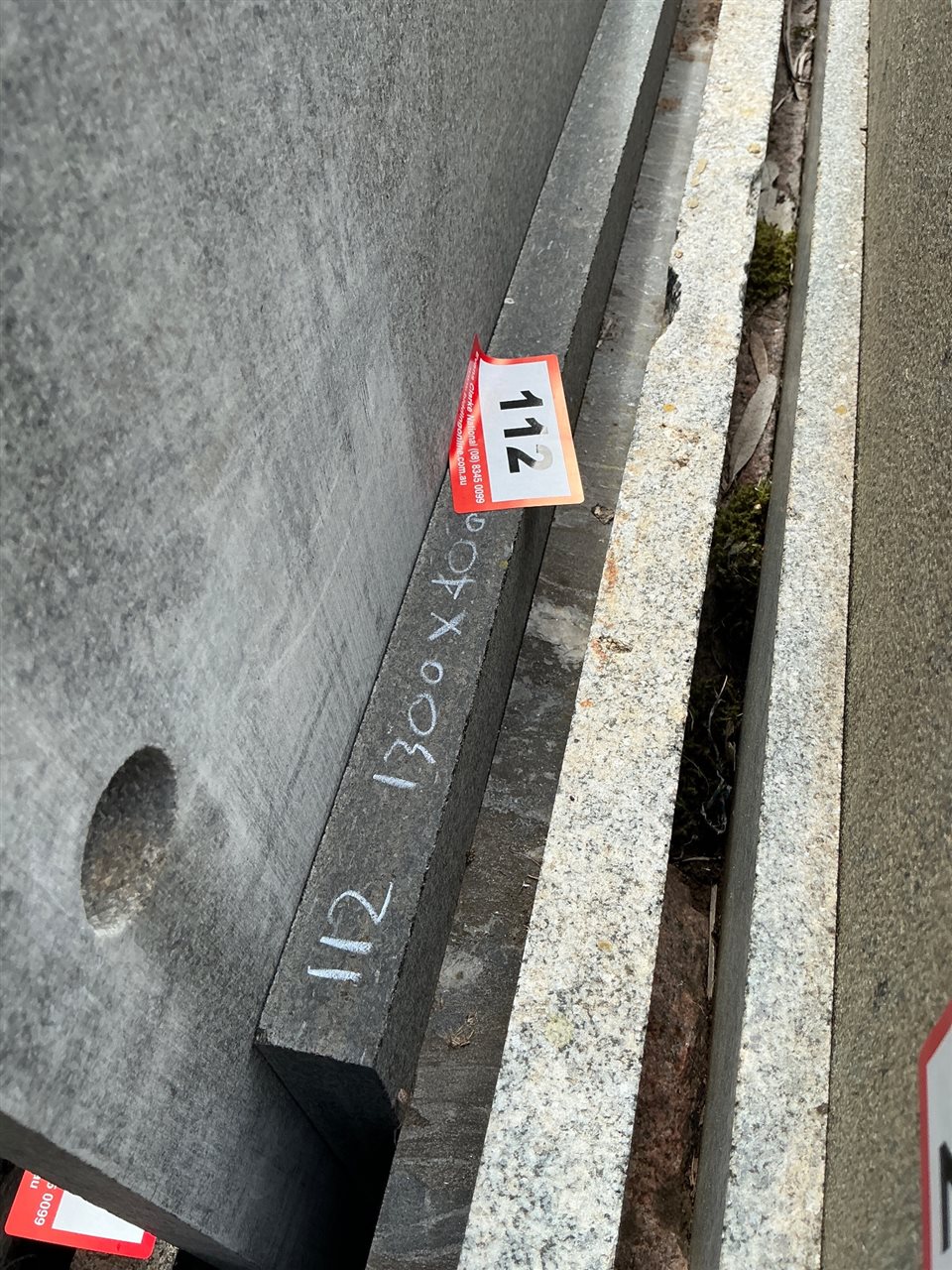 Granite Slab, Black, 1300 x 400 x 30mm approx.