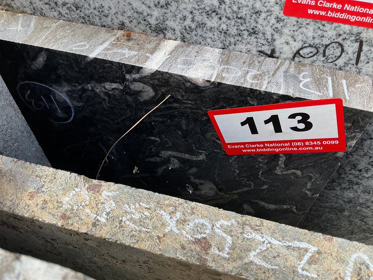 Granite Slab, Black/White, 2000 x 400 x 30mm approx.