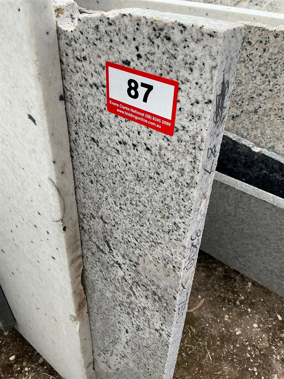 Granite Slab, White, 3200 x 750 x 30mm approx.