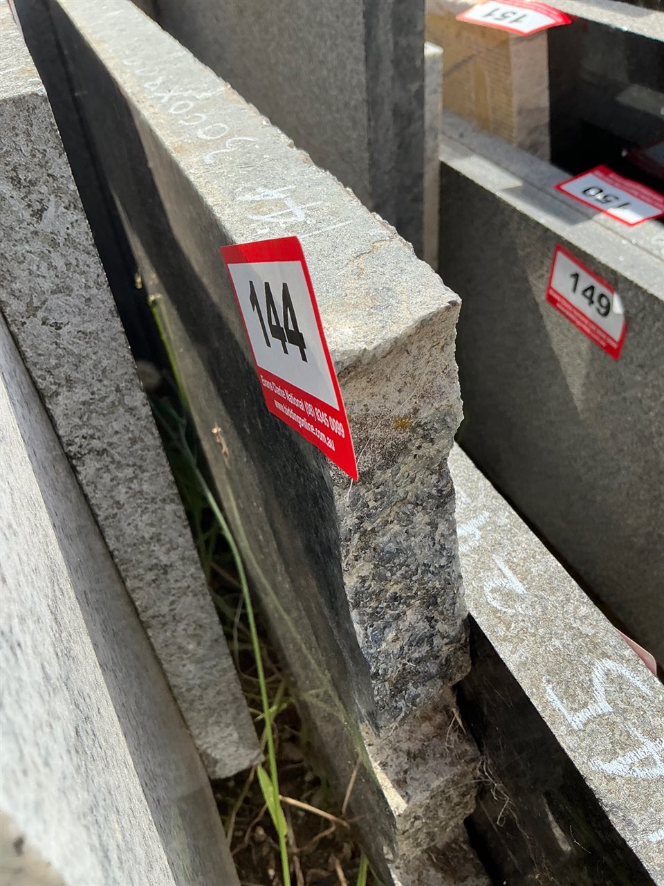 Granite Slab, Grey/Black, 3000 x 300 x 30mm approx.