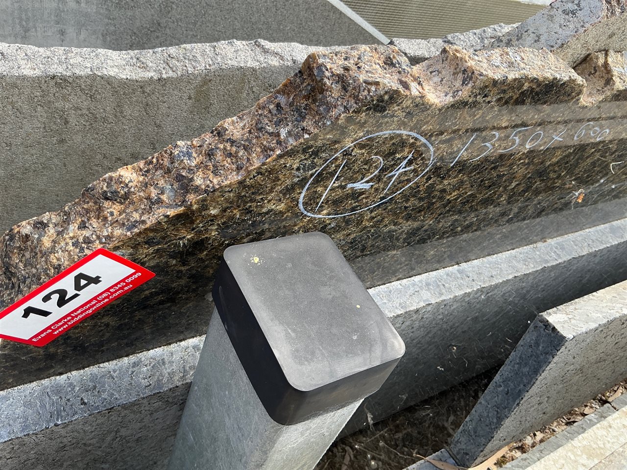 Granite Slab, Black, 1350 x 600 x 30mm approx.