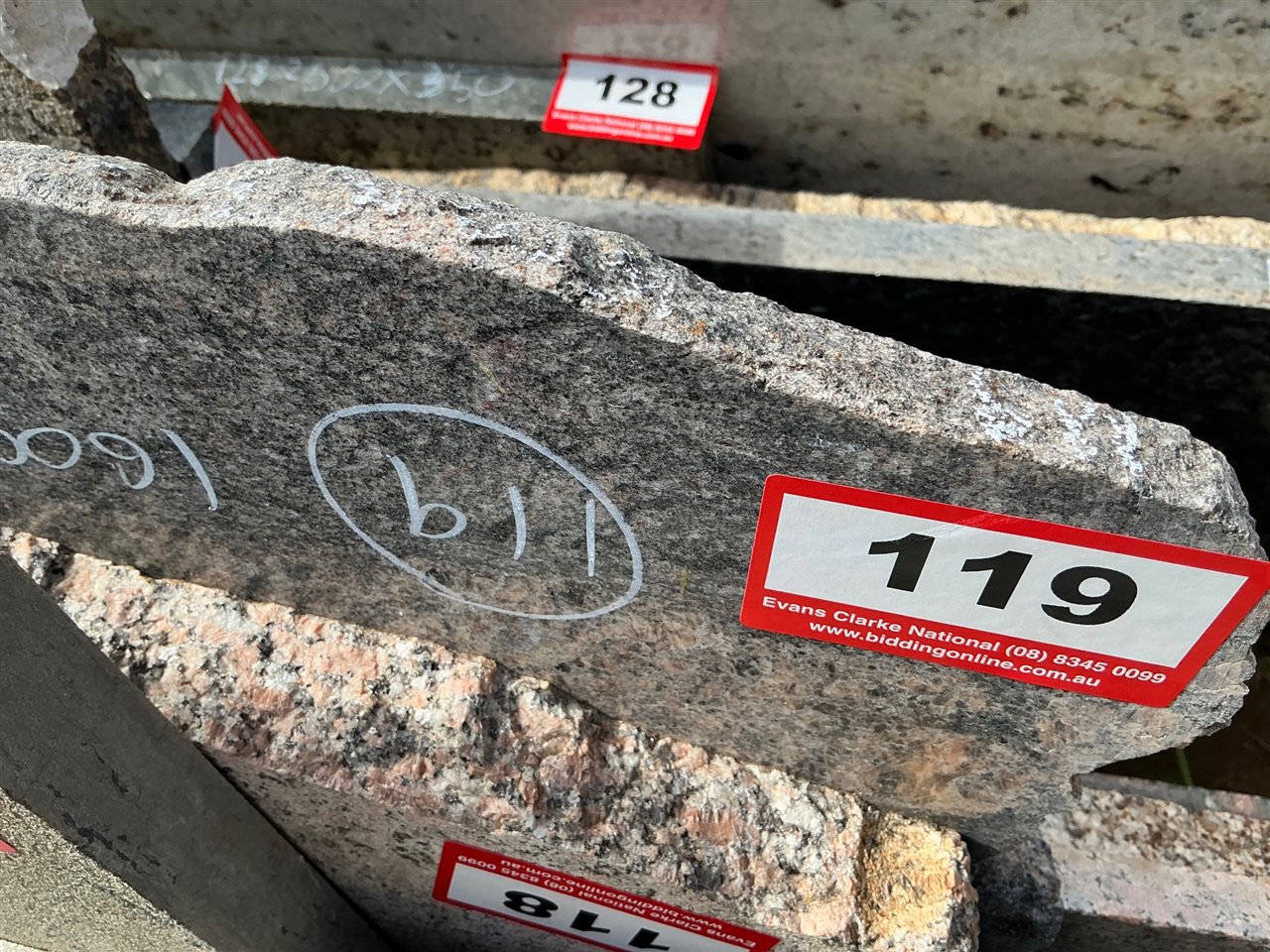 Granite Slab, Grey, 1600 x 500 x 20mm approx.