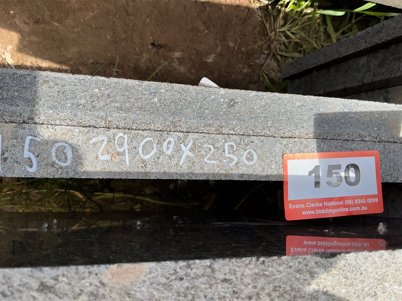 Granite Slab, Black, 2900 x 250 x 30mm approx.