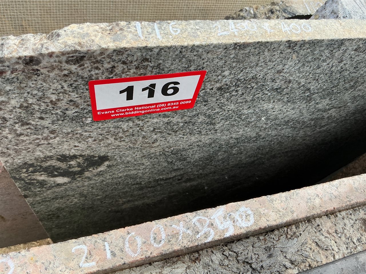 Granite Slab, Grey/White, 2400 x 400 x 20mm approx.
