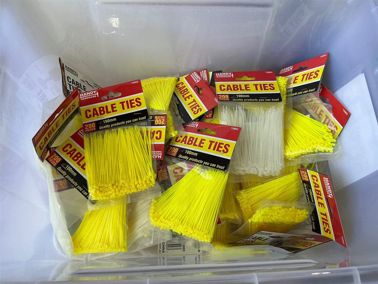 Cable Ties -200 Pack - Quantity of  60