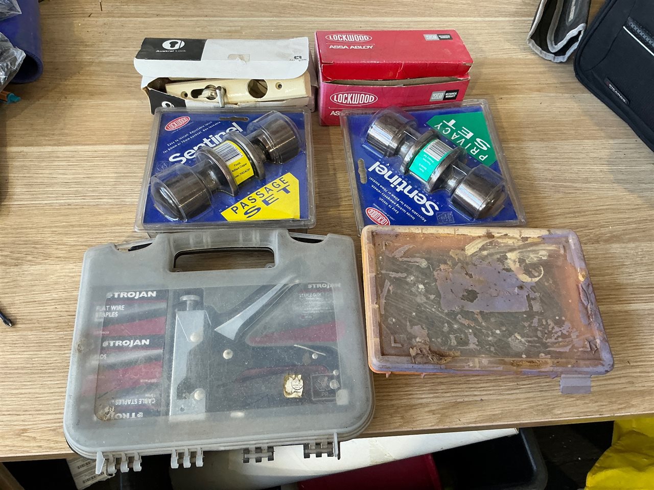 Quantity of Door Hardware and Stapler