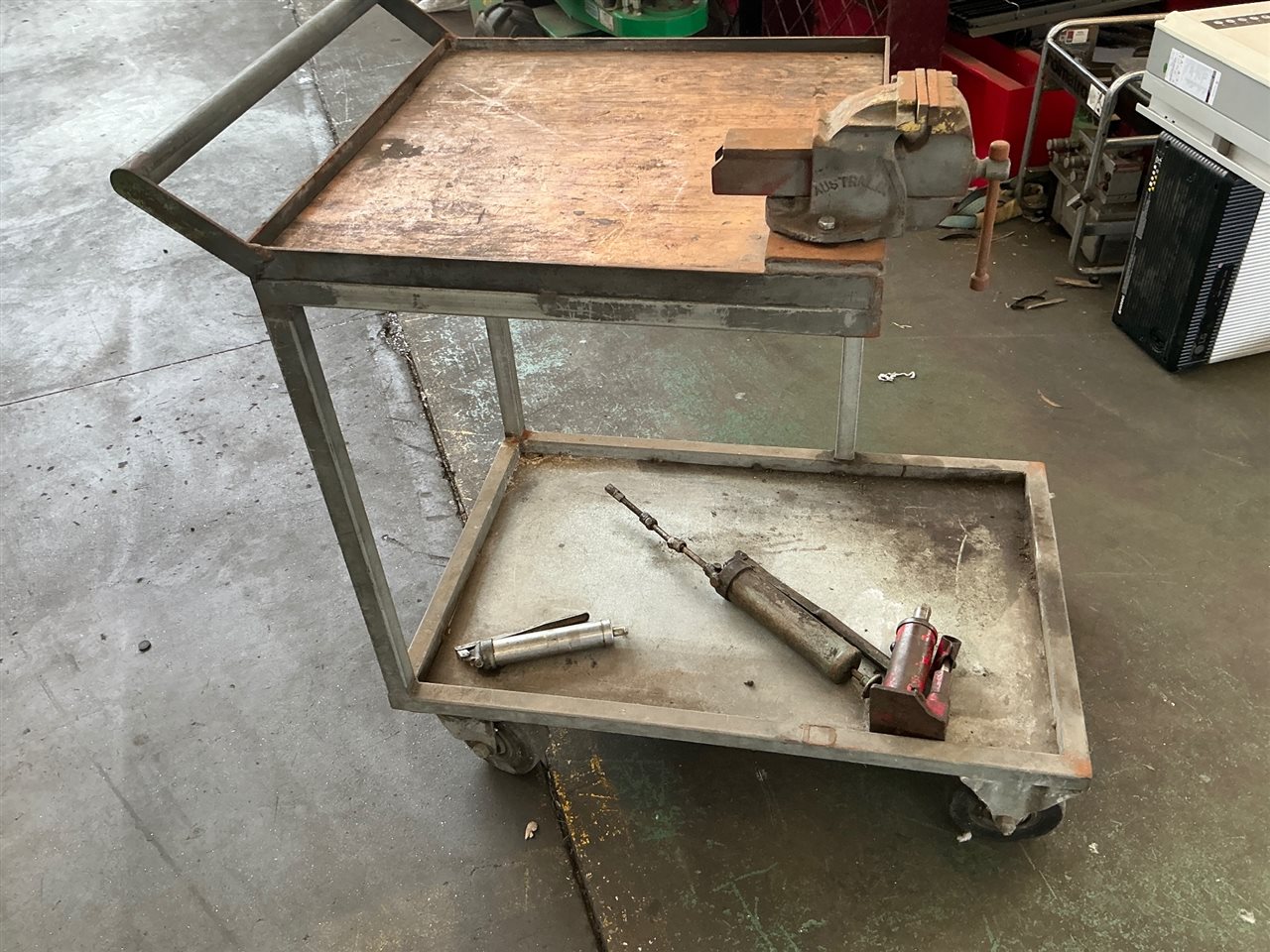 Mobile Workbench Trolley -  with Vice On -850 x 600 x 900 mm H