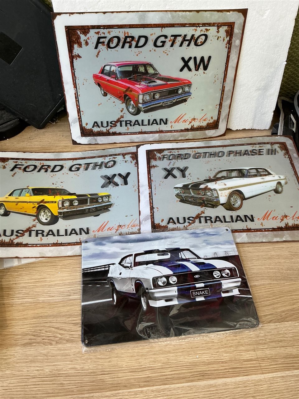 Quantity of 3 Ford GTHO 3 D Posters and Xc Cobr