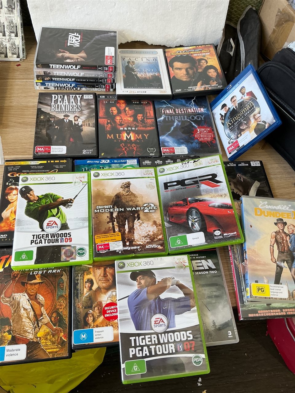 DVD Movies - Quantity of 20 and 4 x Box 360,Games