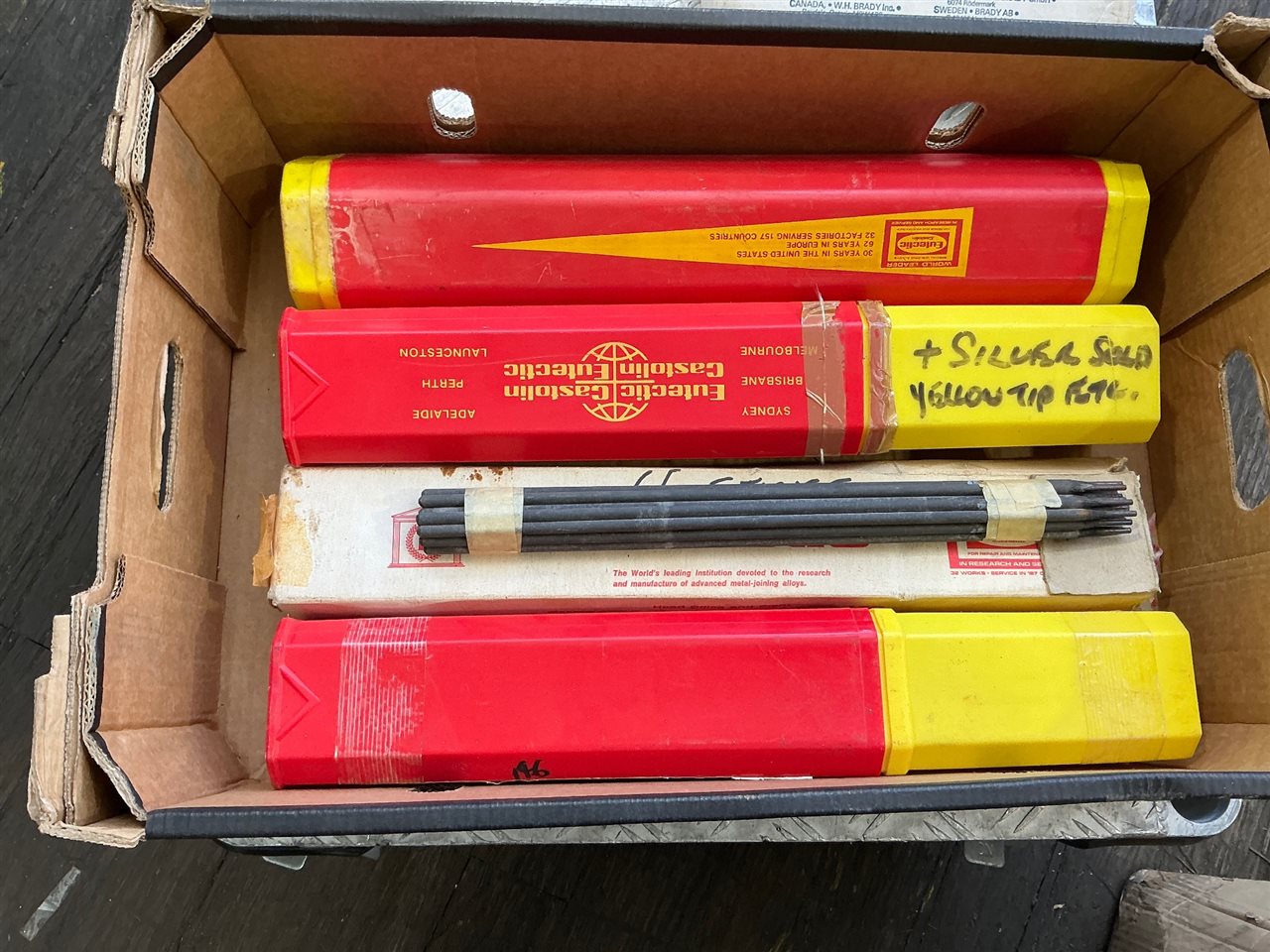 Arc Welding Electrodes - Part Containers , Lettering and Latches