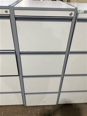 Filing Cabinet - 4 Drawer -Grey Melamine Thumbnail