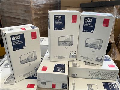Tork Twin Mini Jumbo Toilet Roll Dispenser - Quantity of 4 -T 2 Thumbnail