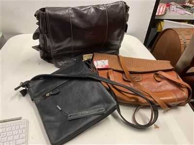 Lonsdale Large Satchel, Oroton Cowhide Leather Tan Large Bag And Black Shoulder Bag Thumbnail
