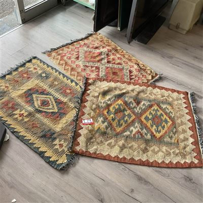 3 African Rugs 80 Cm X 68 Cm Woven Thumbnail